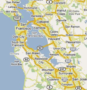 Bay Area Highway Map 